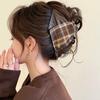 Retro Fabric & Leather Triangle Hair Clip – Unique, Niche Design Accessory