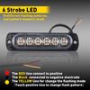 Car Pickup Yellow Truck Side Marker Flash Strobe Light Bar Kit 10PCS For Jeep