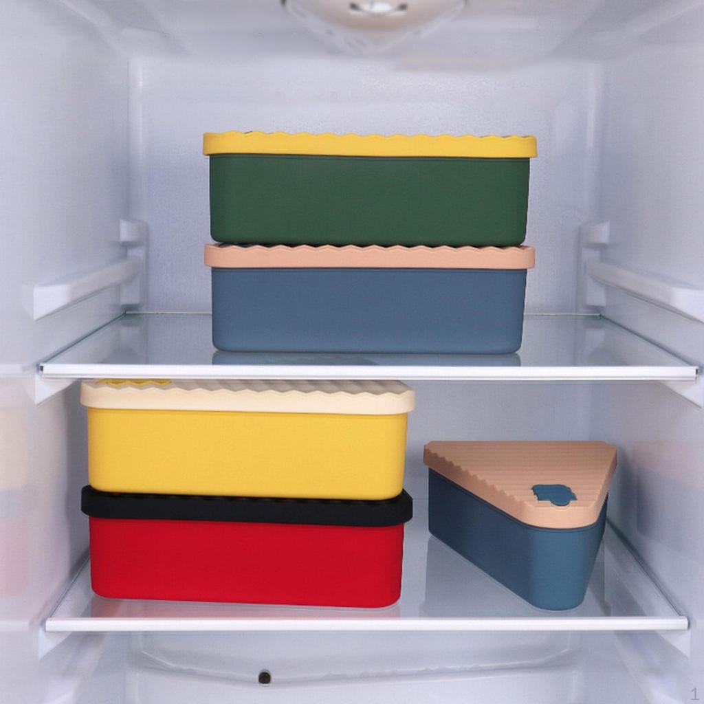 Food Grade Silicone Pizza Storage Box Lunch Sturdy Multipurpose Easy Cleaning for Home & Travel