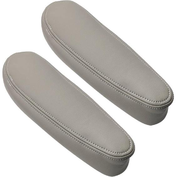 SecosAutoparts Armrest Cover Replacement Leather Seat Cover Gray Compatible with Chevy Silverado 1500 2500 3500 Tahoe Sierra Suburban Avalanche 1999