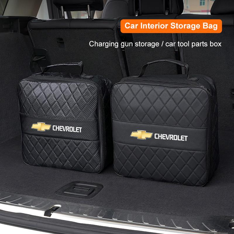 Car Charging Gun Leather Bag Storage Box Auto Accessories For Chevrolet Corvette Montana TrailBlazer Silverado Traverse Camaro