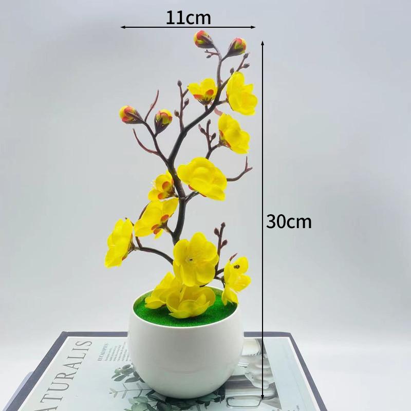 Artificial Flower Potted Simulation Butterfly Orchid Wintersweet Bonsai Home Decoration Simulated Flower Fake Potted Plants
