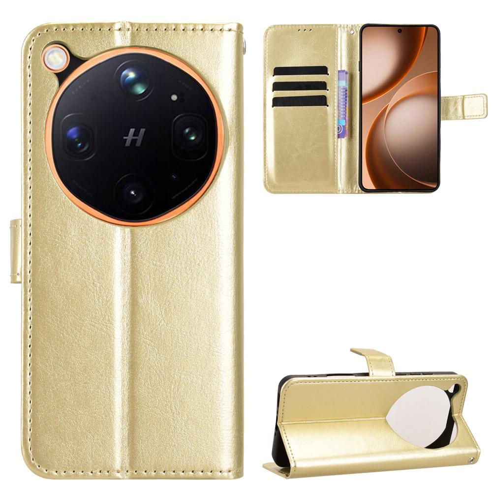 

Flip Cover Compatible for OPPO Find X9 Ultra Leather Case [Flip Vintage Leather] Shockproof Durable Retro Phone Case for OPPO Find X9 Ultra золотий