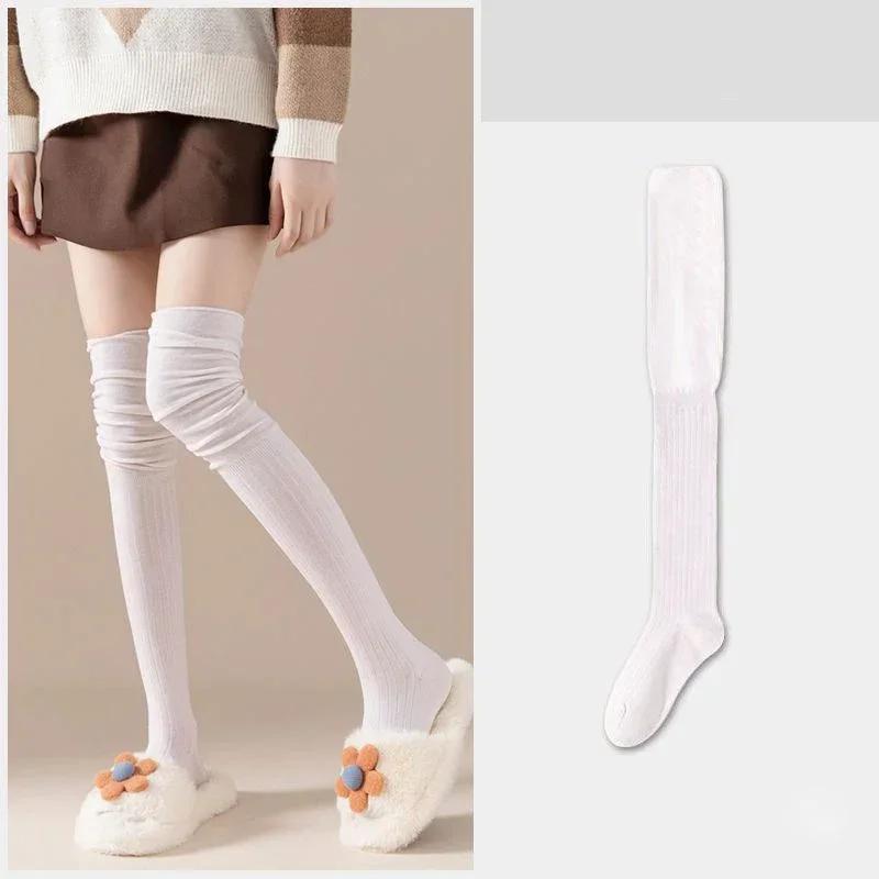 

Women Korean Solid Color Sexy Lace Stockings Girls Thigh High Over The Knee Stockings Ladies Girls Warm Boot Socks One Size