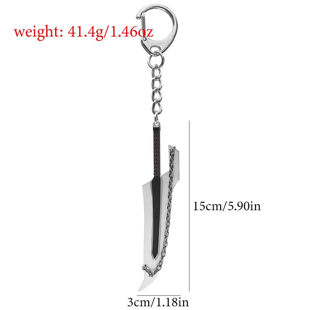 Colgante de la Hoja Zangetsu de Ichigo de Bleach - Accesorio Llavero de Anime