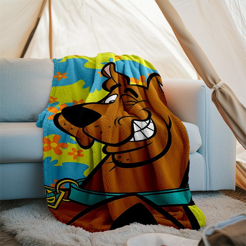 Pătură Imprimată cu Tema Scoobydoo Perfectă Pentru Canapea Pat Călătorie Utilizare în Aer Liber Lavabilă la Mașină Confortabilă Durabilă