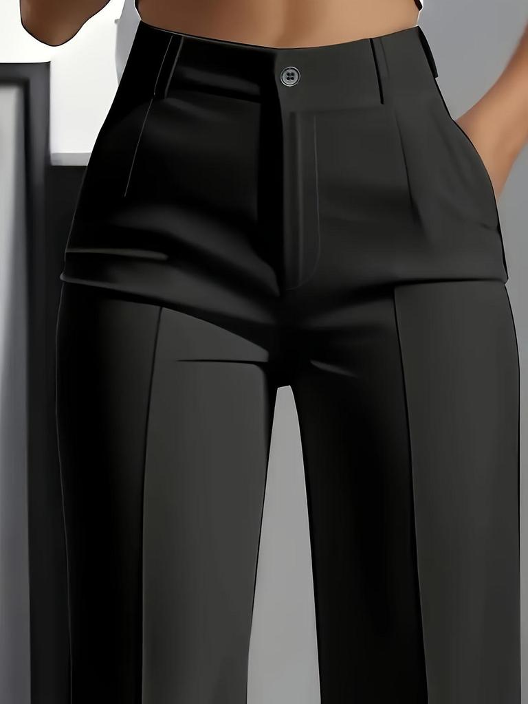 Women's 2026 High-Waisted Drapey Straight Suit Trousers