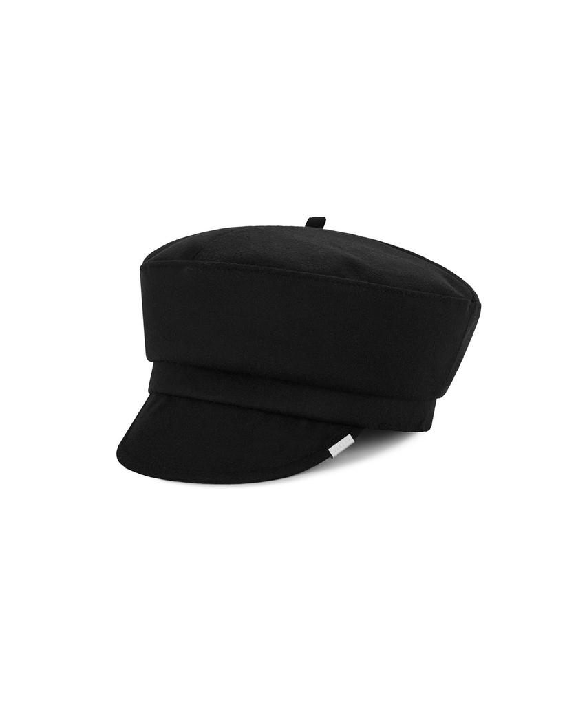 Bajal Metal Tip Wool Sailor'S Cap Black