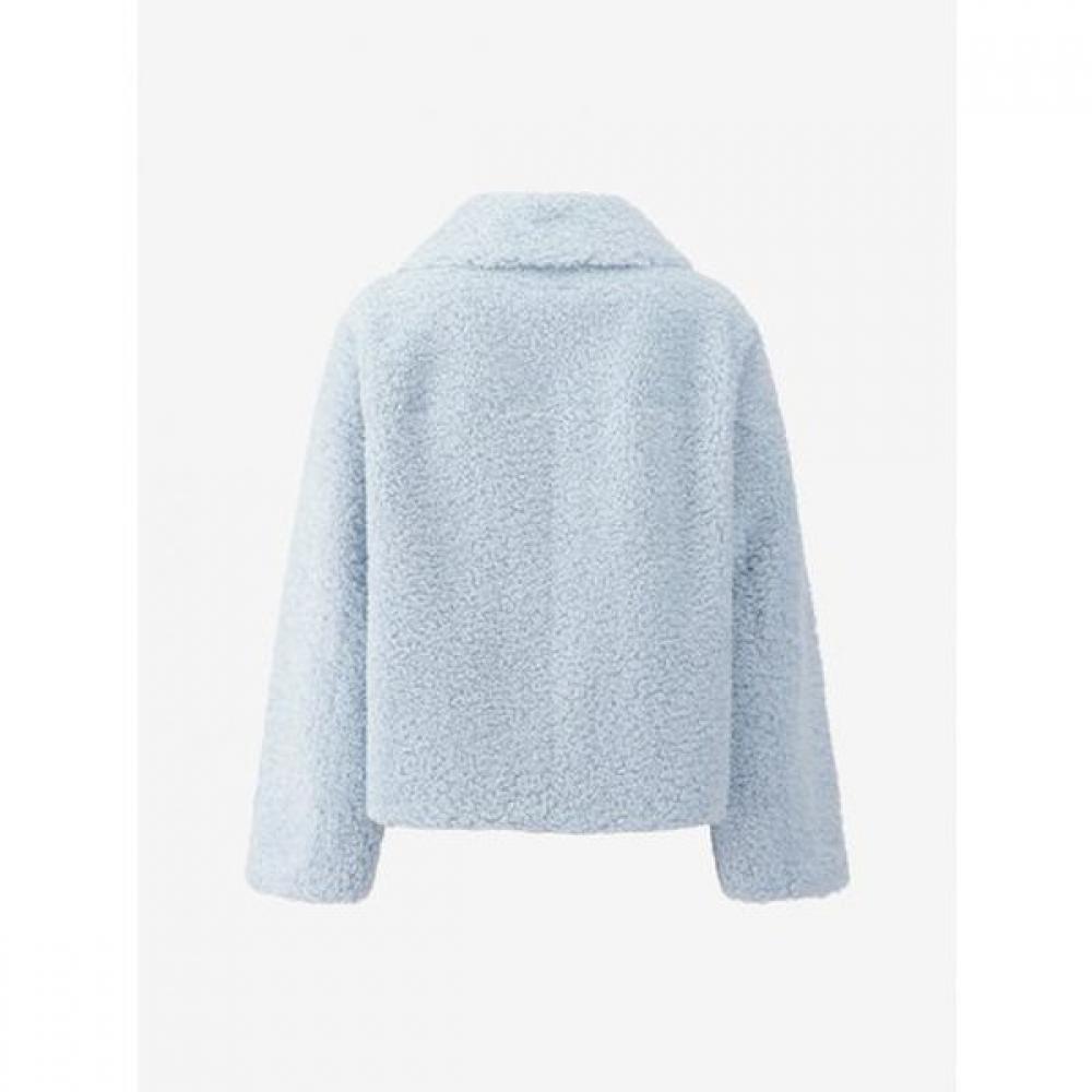 Cc Collect Fur Jacket With Metallic Toggle Decoration C254psj611