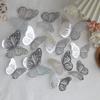 12Pcs 3D Hollow Butterfly Wall Decal Mirror Wall Stickers For Kids Room Home Wall Decoration Fridge Sticker Wedding Party