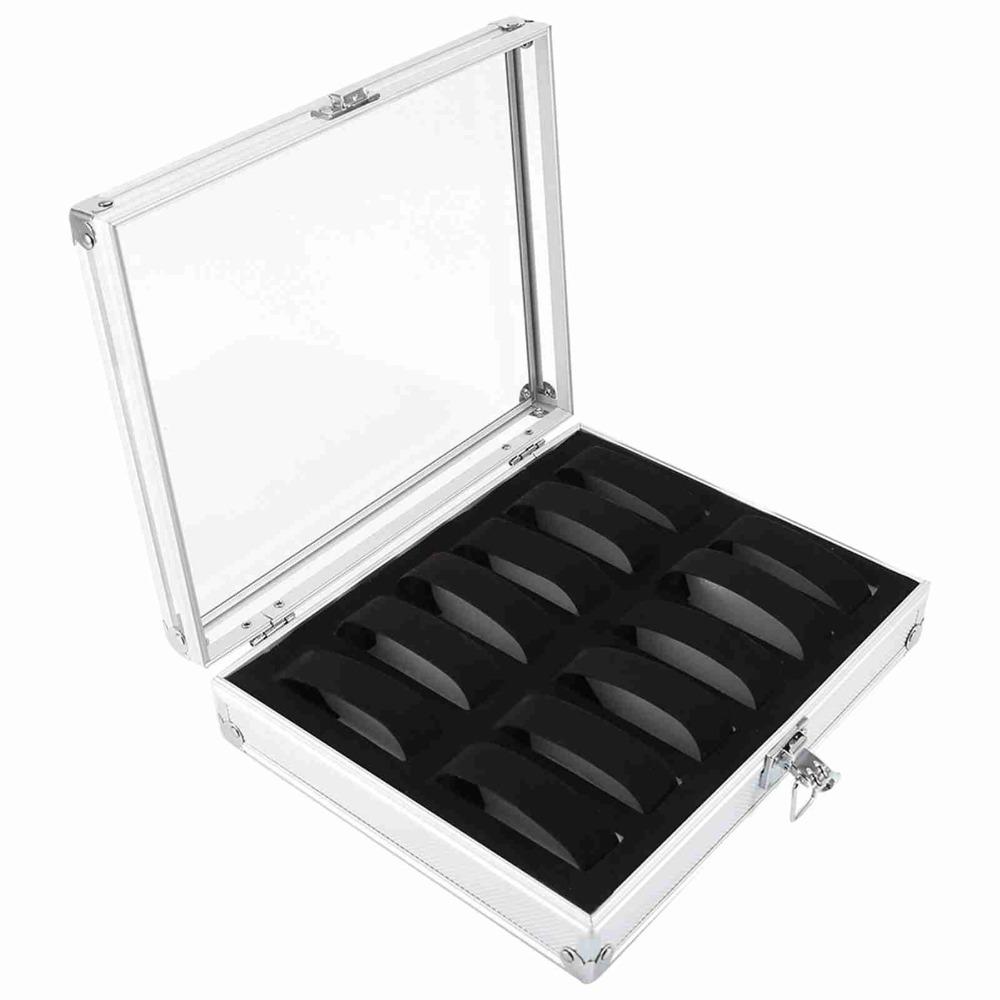 12 Grid Slots Watch Storage Box Aluminum Jewelry Display Box Watch Case Jewelry Storage