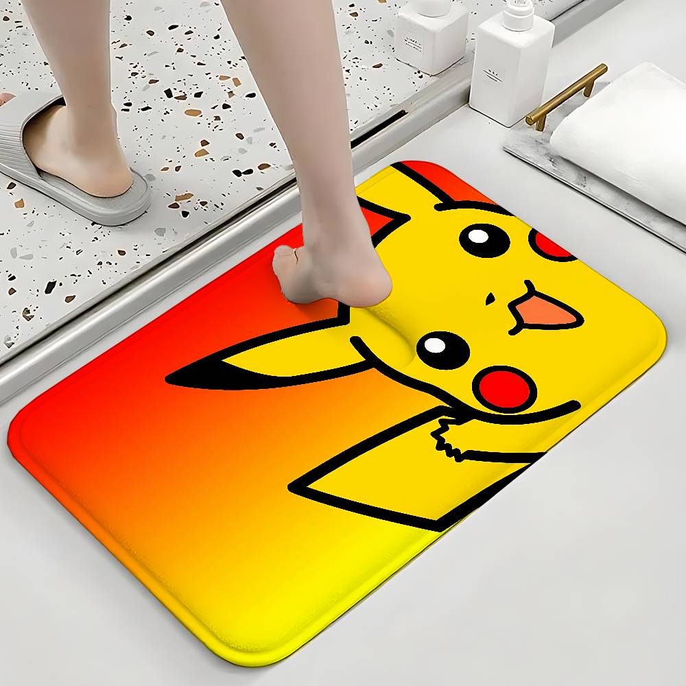P-Pikachus Floor Mats Home Laundry Rug Carpet For Living Room Decor Lounge Area Anti-slip Foot Mat Entrance Doormat