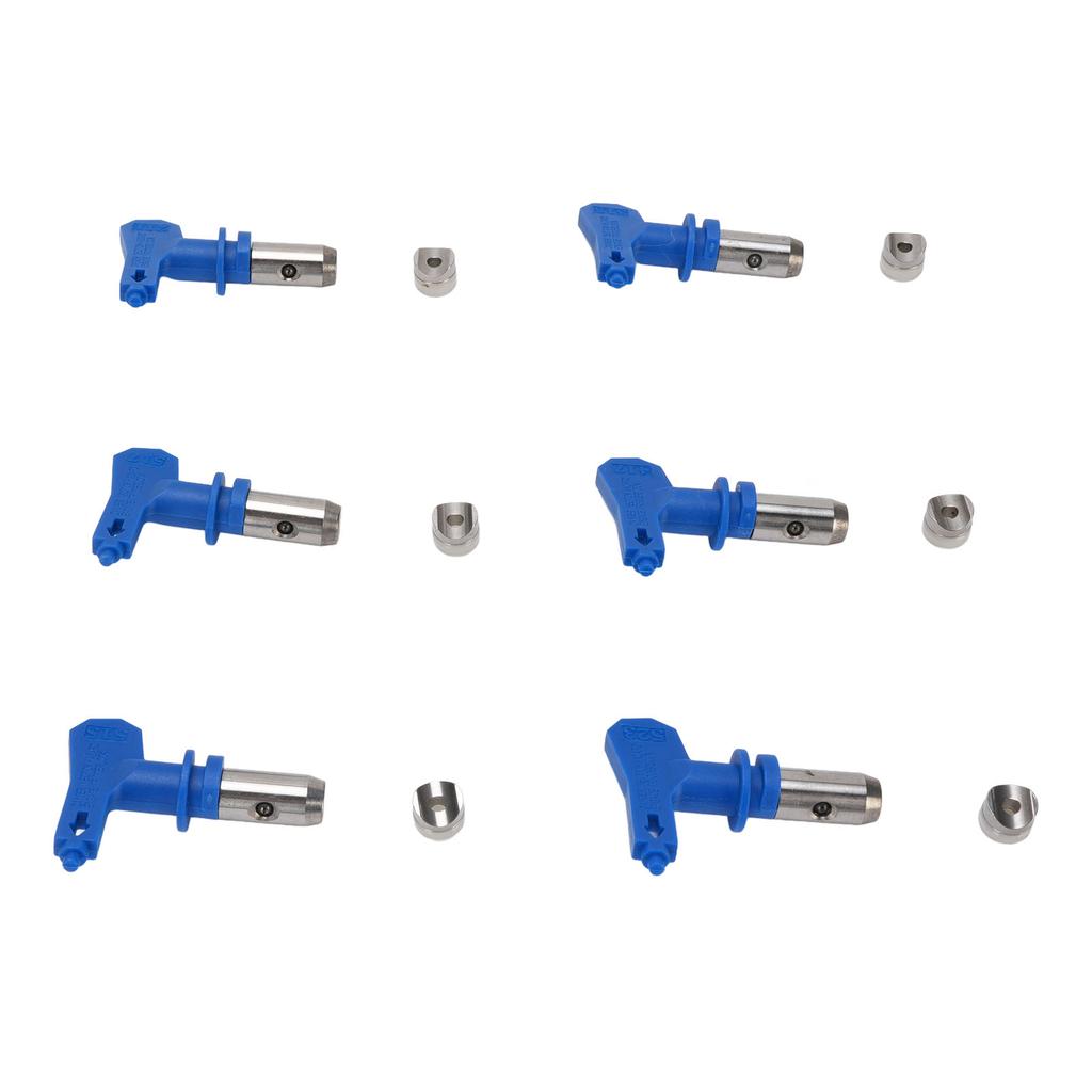 6 Stück Airless Spritzdüsen Set Blau 211 315 417 515 517 523 Airless Farbspritzdüsen für Zuhause