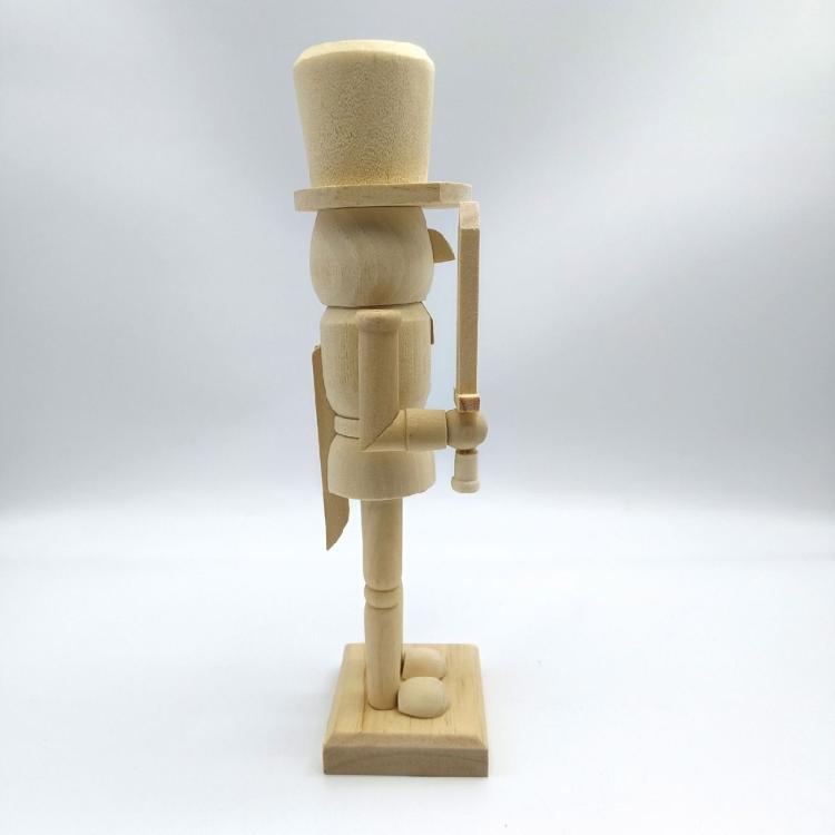 Christmas Unfinished Nutcrackers 25.5cm Unfinished Wood Nutcrackers Christmas Painting Nutcrackers Figures Decorations