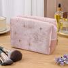 High Quality Portable Cosmetic Bag stamping star pattern with Zipper Make Up Storage Bag Soft Velvet Women Toiletry Bag