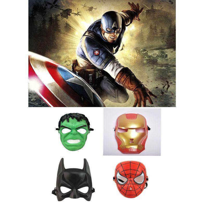 Avengers Themed Hulk Iron Man Full Face Mask For Superhero Kids Cosplay