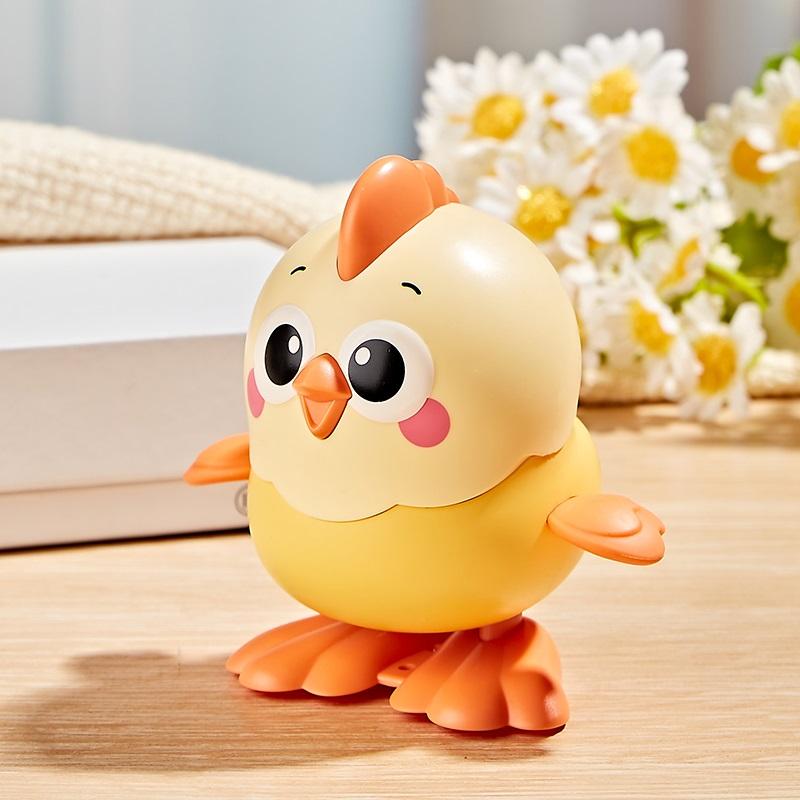 

Funny Colorful Chick Reptile Clockwork Crawling Toy Rocky Swing Wind up Toy жовтий