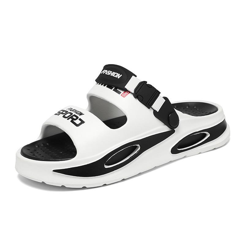 Men's Summer Non-Slip Thick Sole Sport Sandals: Dual-Use Beach/Outdoor Cushioned Slippers, Large Size