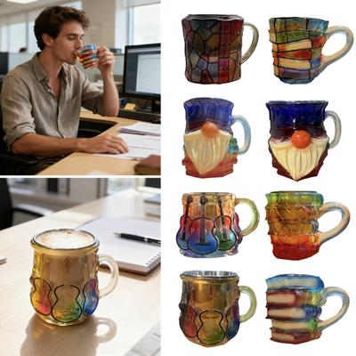 Bilderbuch Tasse 3D Buch Stapel Tasse Handgezeichnete Literarische Kaffeetasse für Buchliebhaber Lehrer Bibliothekare