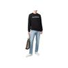 Emporio Armani Felpa Girocollo Manica Lunga con Stampa Lettere Uomo felpa Nera 3D1M70-1JHSZ-0057