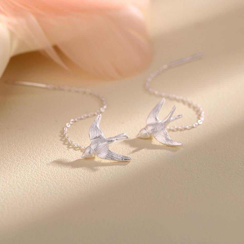

New Swallow Bird Girl Earrings Cute Animals Chinese China-Chic Tassel Earrings Women s Fashion Jewelry Gift