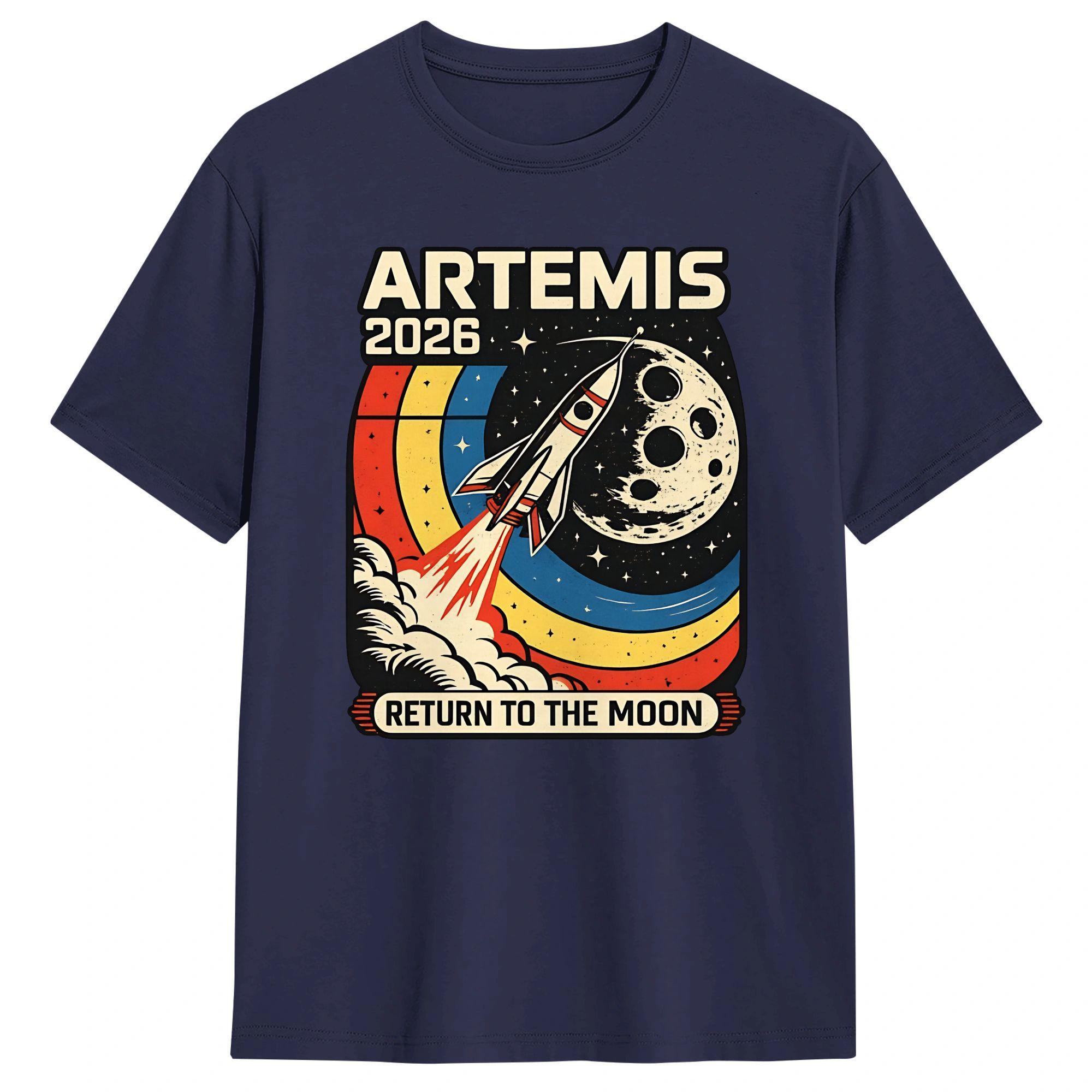 

Artemis II 2026 Mission To The Moon TShirt Summer Harajuku TShirts Women Cotton Breathable Plus Size Top Tees ShortSleeved 3XL
