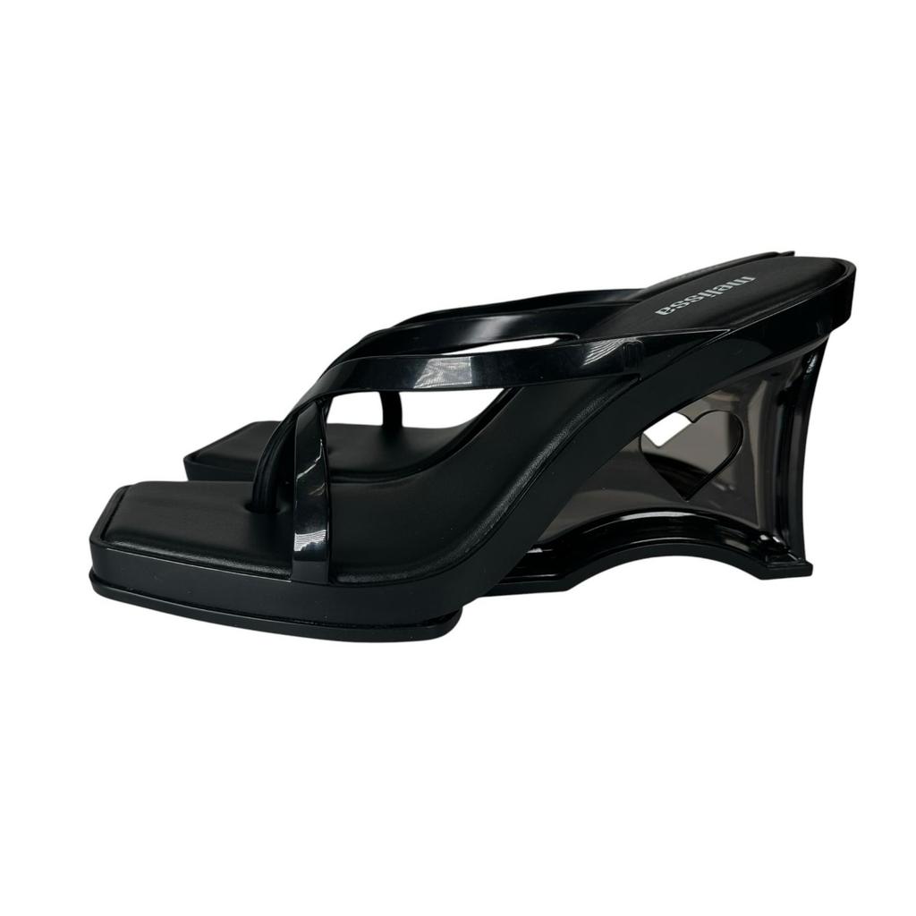 Melissa (24.5) MELISSA GLASS HEEL AD Women Sandals Black