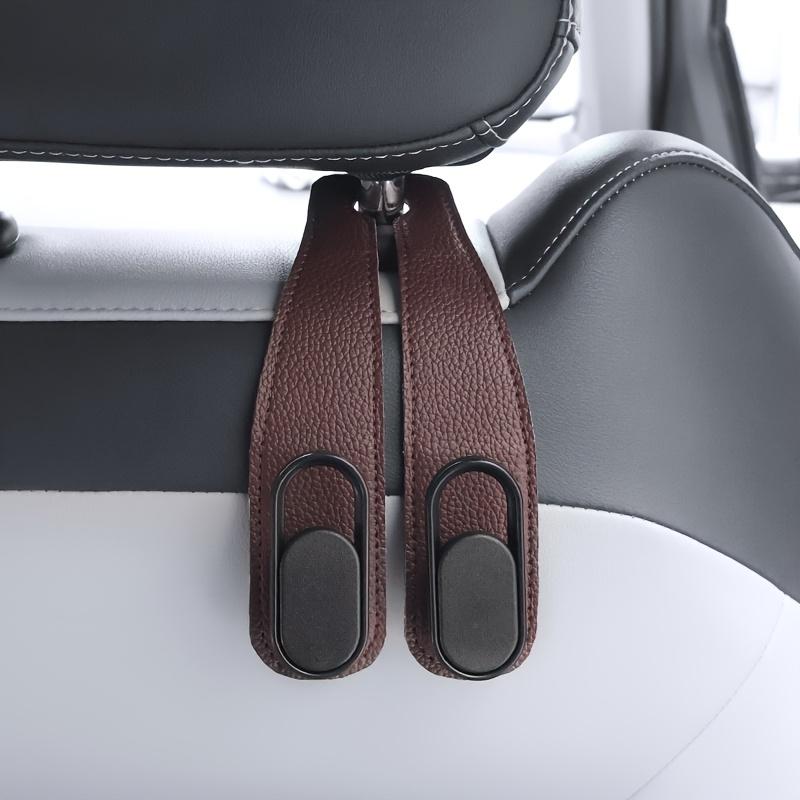 

1pc Universal Car Seat Back Hooks - Heavy-Duty PVC Leather Multi-Functional Organizer for Bags, Shopping, Beverages