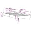 VidaXL Cadre de lit sans matelas vieux bois 90x190 cm bois ingénierie, meuble de chambre à coucher, sommier, lit simple, 861091
