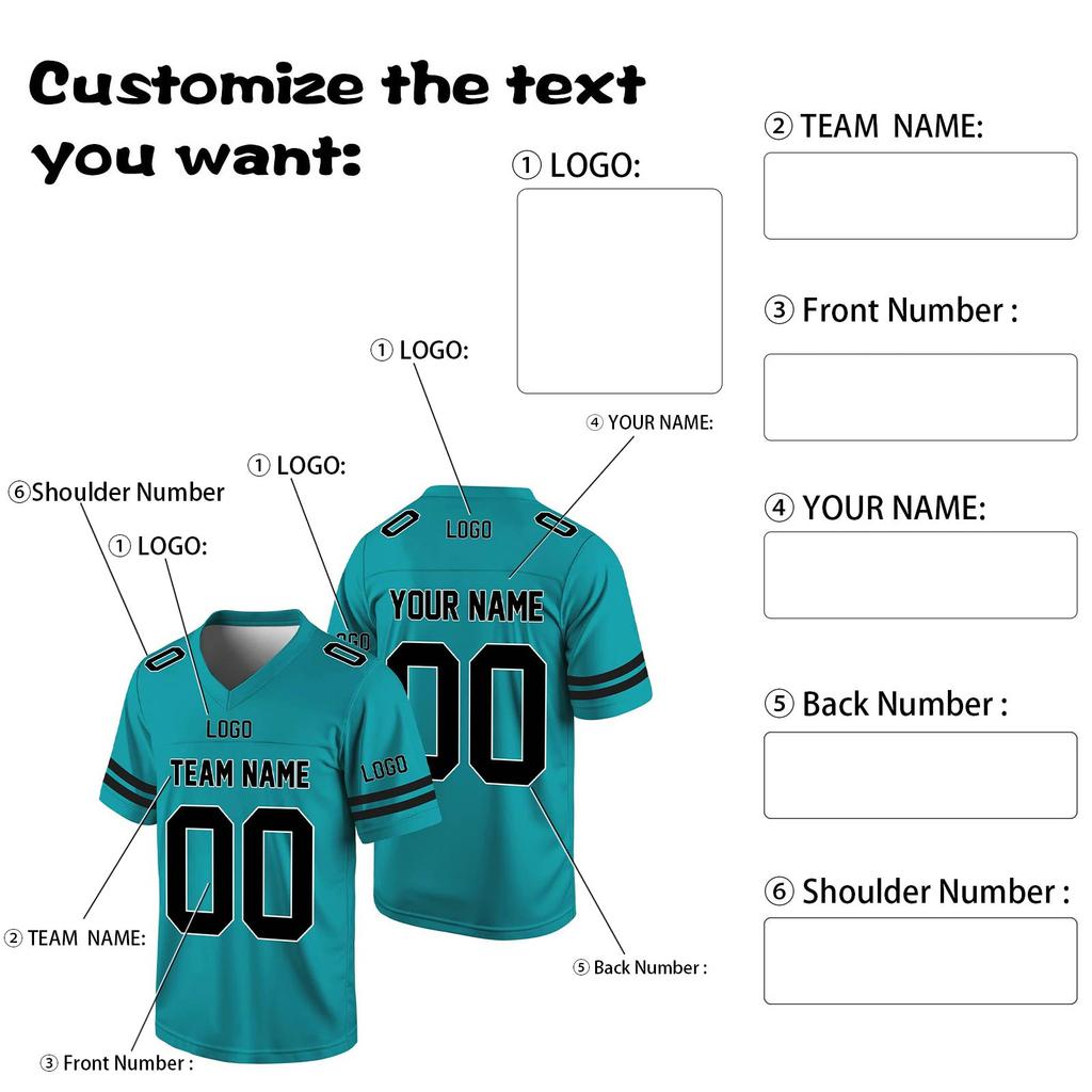 Maillots de football personnalisés Nom et numéro d'équipe imprimés personnalisés Uniforme de sport pour hommes, femmes et jeunes