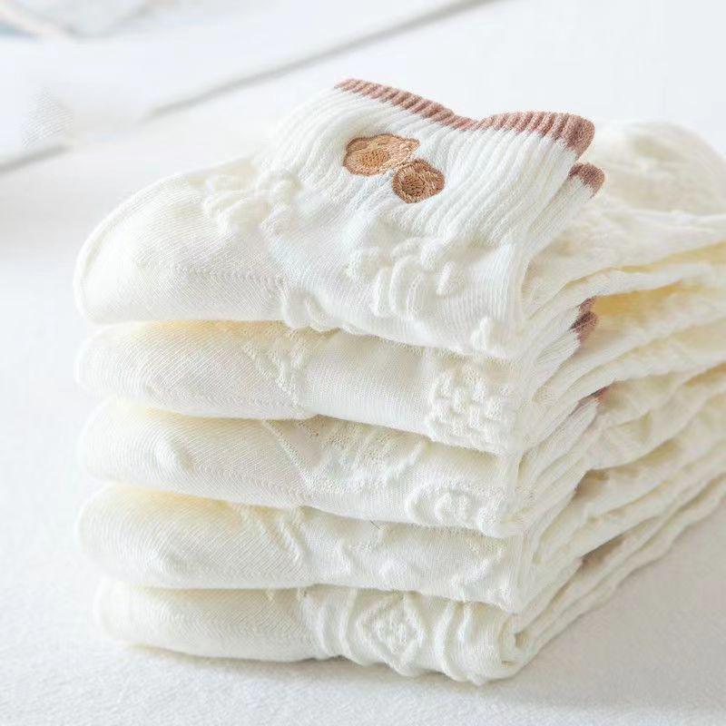 5 Pairs/set Cartoon Casual Breathable Spring Summer Autumn Women Girl Invisible Ankle Low Tube Boat Socks Boat Socks