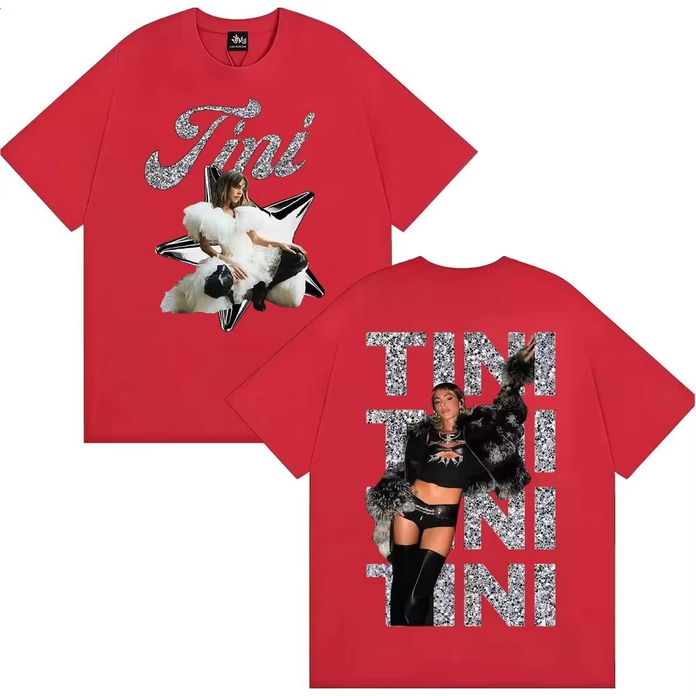 Singer Tini Stoessel Album Pure Cotton  Print Shortsleeved Top Men Women Fashion Aesthetic Vintage Tshirt Male Streetwear