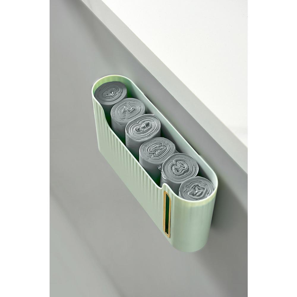 Punch-Free Garbage Bag Storage Box Wall-Mounted Storage Tube Kitchen Storage Box Storage Box Removable Garbage Bag Storage Box