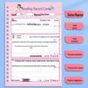 Primary School Reading Record Card: Language Excerpt Loose-leaf Notebook