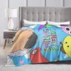 Smiling Friend Games Blankets  Camping Flannel Throw Blanket For Couch Chair Sofa Bed Warm Soft Custom DIY Quality Bedspread