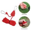 Tent Rope Lock Pulley Adjuster Fixed Buckle Rope Adjustable Ratchet Pulley Tent Stopper Tie Downs Rope Hanger Camping