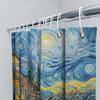 Van Gogh Inspired Starry Night Village Shower Curtain Transform Your Bathroom Into An Artistic Haven Waterproof  Durable