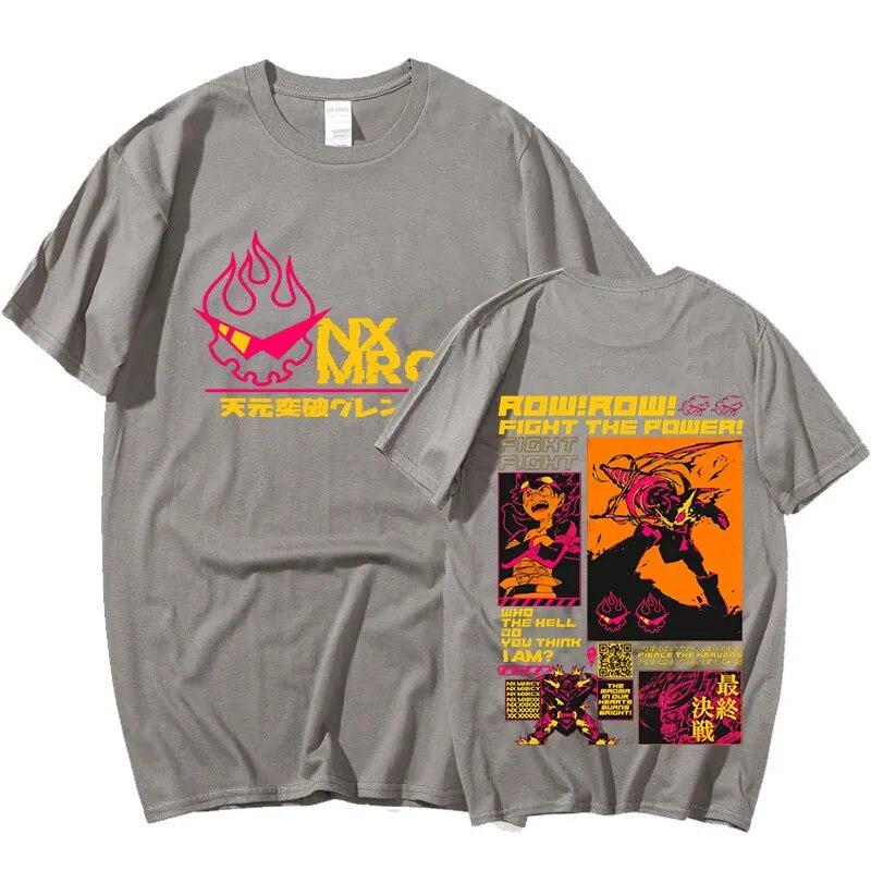 Anime Tengen Toppa Gurren Lagann Tričko Dámské Unisex Unisexga Trička s krátkým rukávem Hip Hop Streetwear Oversized Unisex Tričko