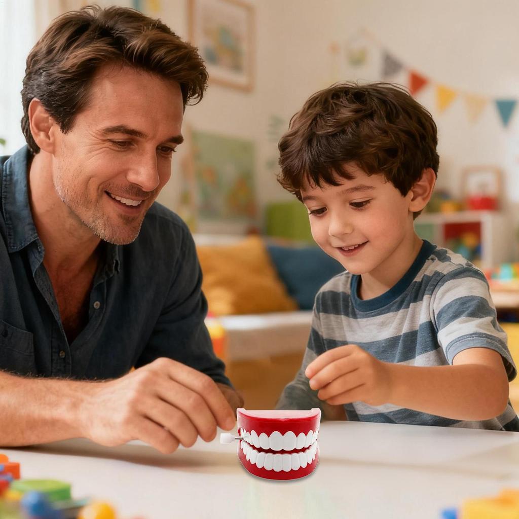 Wind Up Chatter Teeth Birthday Party Favors Funny Clockwork Joke Walking Teeth Toy for Kids Children Family Friends Adults Boys