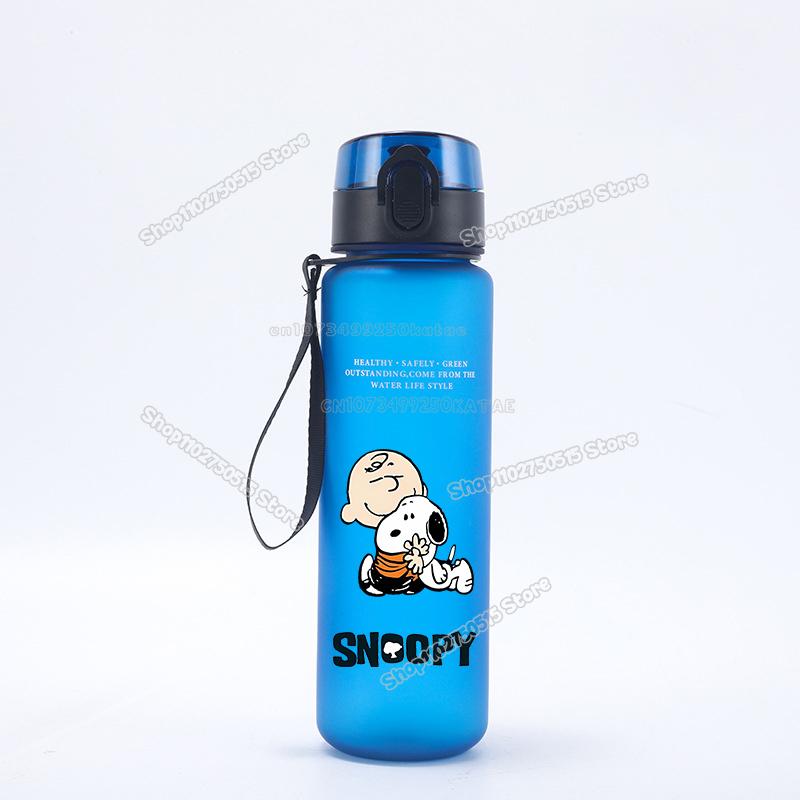 650ml Animation Snoopys Children Water Bottle Boy Girl Outside-Use Sport Straw Mug Animation Design Kids Drink Bottle Leak Proof Polymer Material Jugs