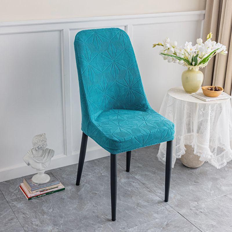Curved Chair Cover Simple Dining Chair Cover Household Dining Table Chair Cover Elastic Anti-Grab Stool Cover