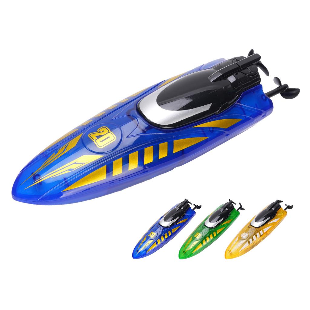 RC Boat Double Sided Driving Watertight Motor Remote Control Stunt Racing Boat with Light for Toy