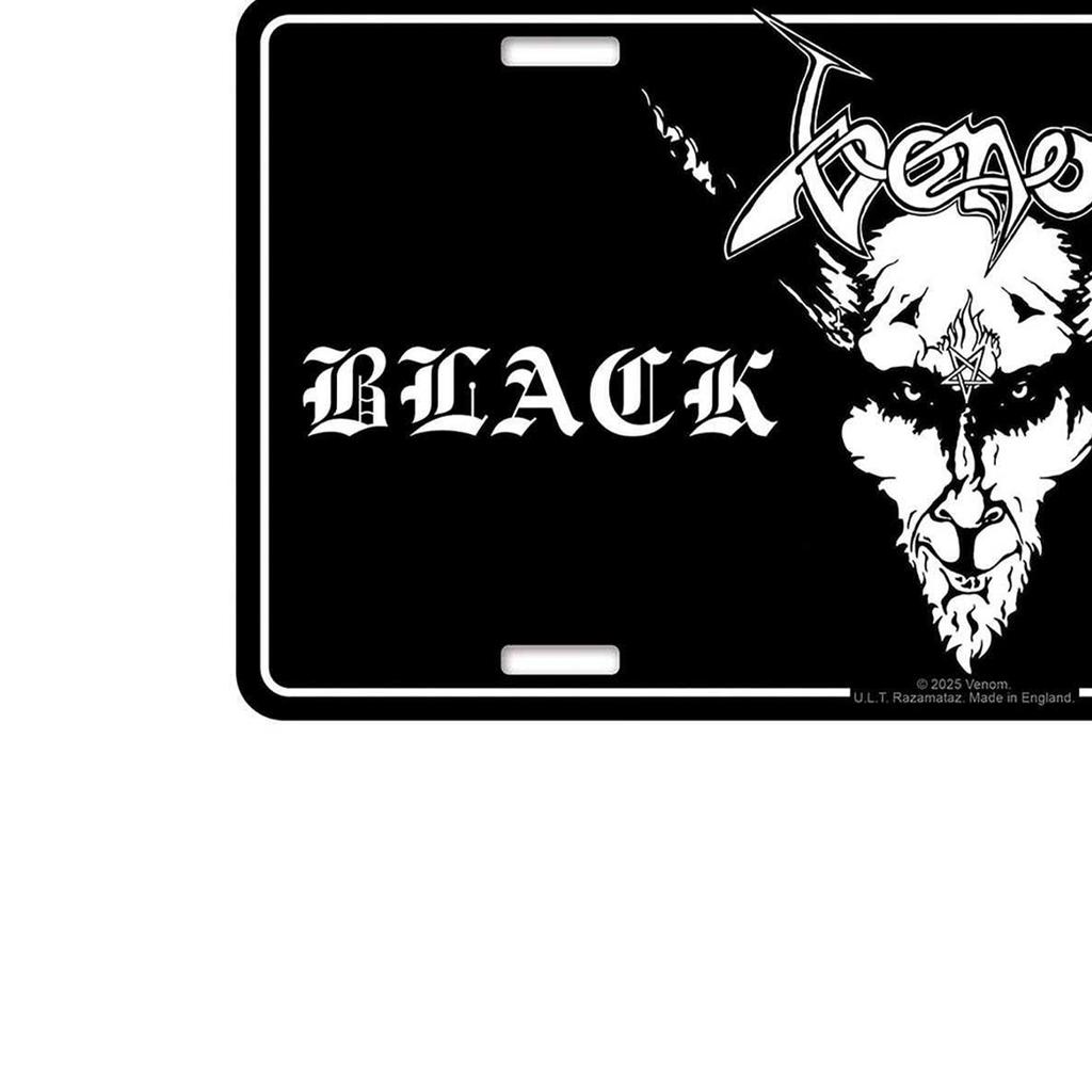 Venom Black Metal Number Plate Sign