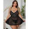Plus Size Lingerie for Women Open Back Sexy Lingerie Dress Floral Lace Babydoll