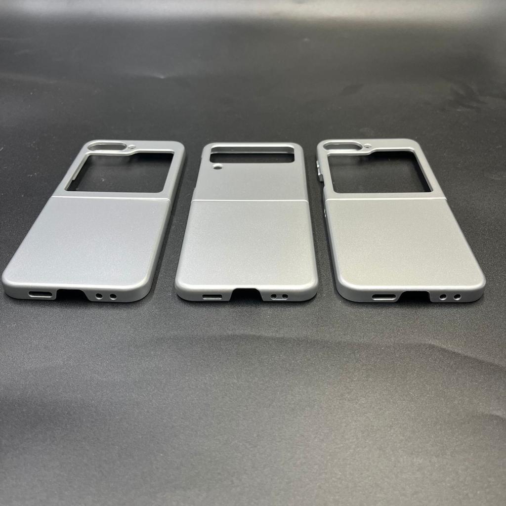 Suitable for Samsung Galaxy Zflip6 Hard Shell Wear Resistant Silver Folding Mobile Phone Case Anti Fall