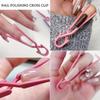 20pcs Nail Polish Protective Clips That Are Spill-Proof, Including Clamps, Acrylic Gel Extension Stickers, Mold Clips, and Tools for French Nails.