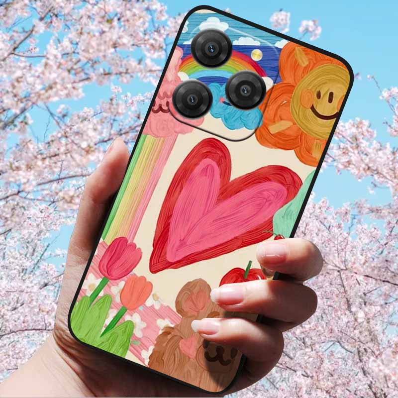 For Blackview Shark 9 5G Cases 3D Relief Flower Emboss Soft Silicone For Blackview Shark 9 5G 3D Cartoon Back Cover Cases Shark9