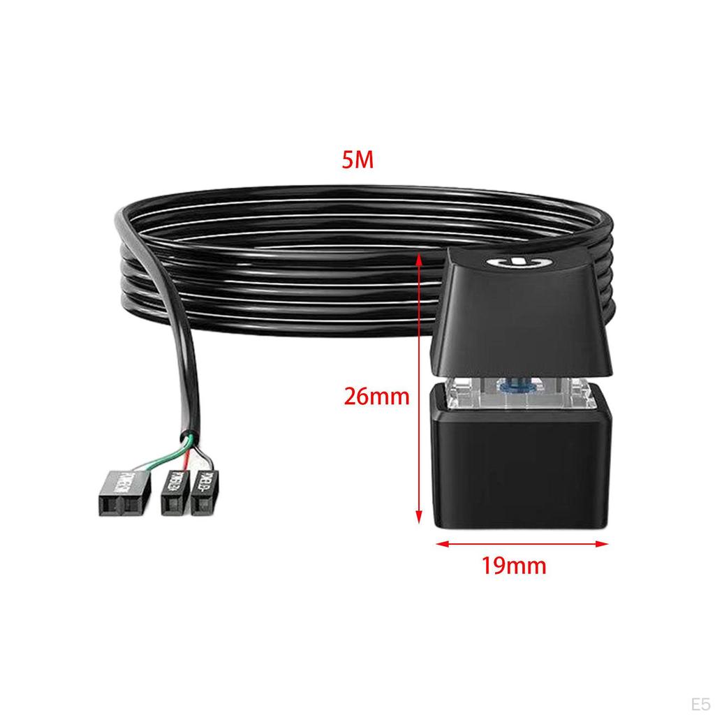 Desktop Computer Power Switch PC on Off Button Accessories, Portable