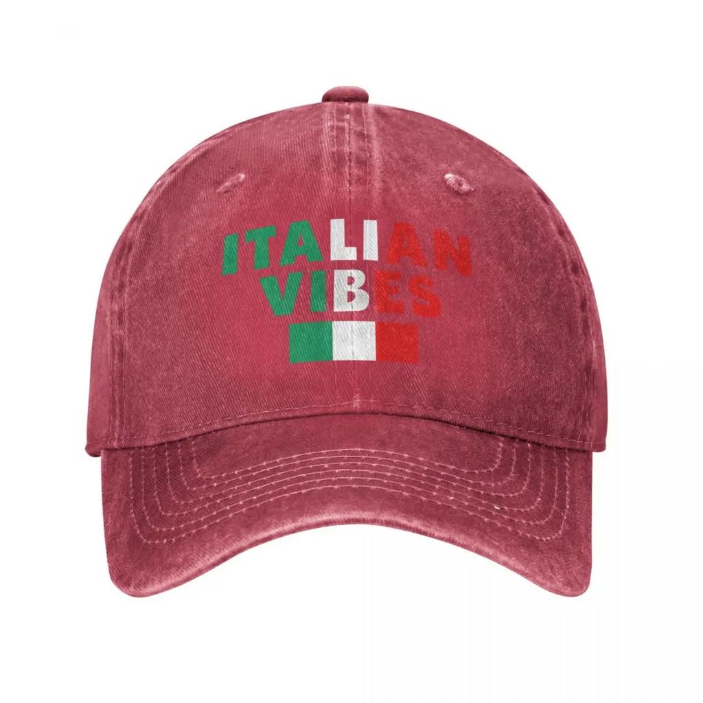 Italian Vibes With Flag - Cool Italy Culture Baseball Cap Beach Bag Fashion |-F-| Cap Female Men'S