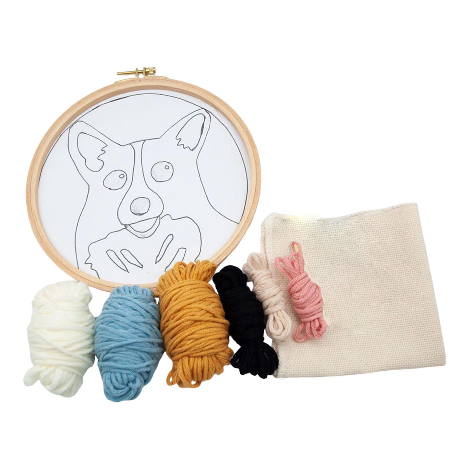 

Наборы для вышивания иглами Punch Needle Starter Kits Cute Dog Hooking Kit Beginner